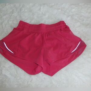 hot pink Lululemon hotty hot shorts, size 4